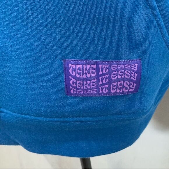 Brooklyn Cloth “Drip All Day” blue smiley hoodie size medium NWT - Picture 5 of 8